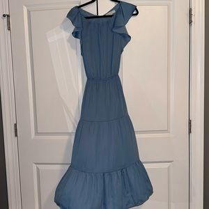 LOFT TIERED MAXI DRESS | SIZE L